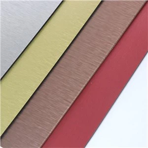 Tấm Acp bạc chải, bảng điều khiển Alucobond chải bạc